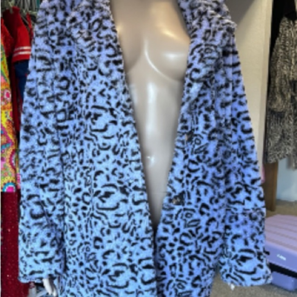 Fashion Nova Purple and Black Teddy Jacket